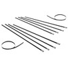 Auto Dynasty 10pcs 12 inches 300mm Long Stainless Steel Wrap/Cable