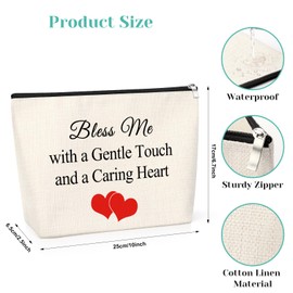 Nurse Prayer Gifts for Women Nurses Makeup Bag Nursing Student Graduation Gifts Inspirational Gift for Women New Registered Nurse Gift Birthday Presents for Nurse Doctor Cosmetic Bag