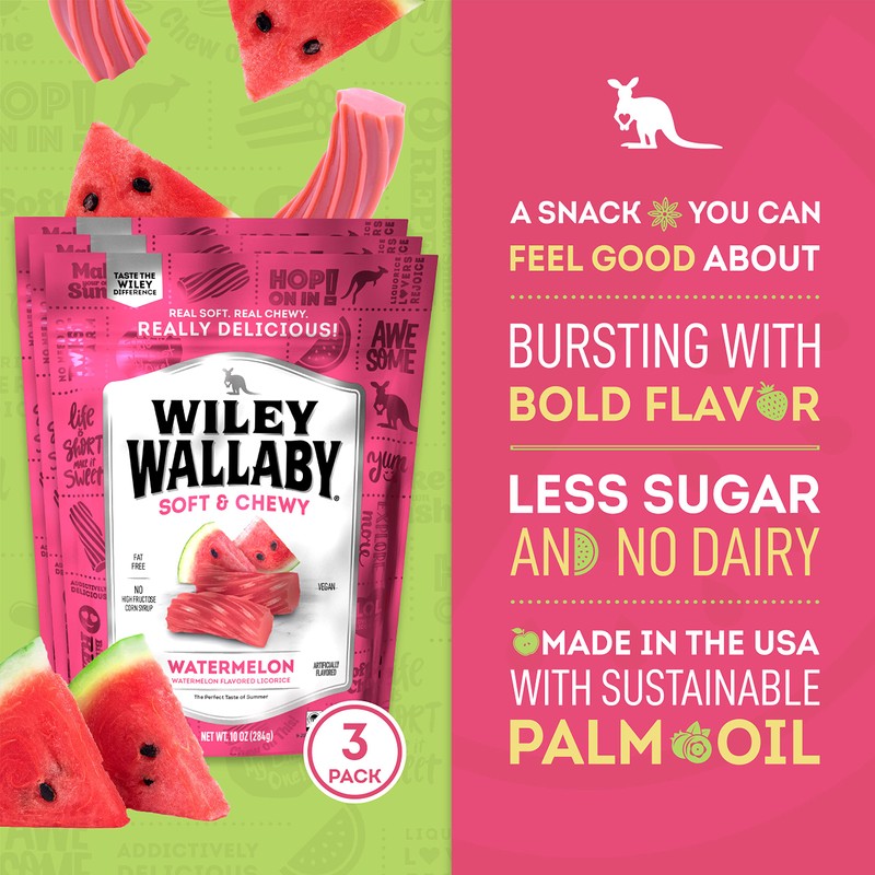Wiley Wallaby Licorice 10 Ounce Classic Gourmet Soft & Chewy