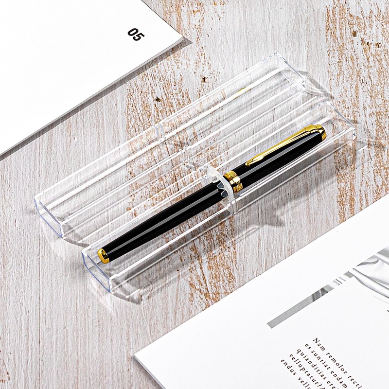 Lesnala 20Pcs Acrylic Clear Pen Gift Box Plastic Single Bulk