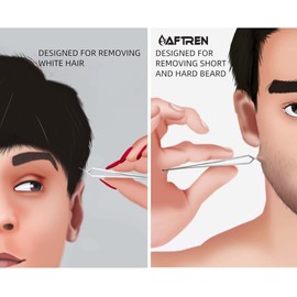 Professional Eyebrow Tweezers, High Quality Stainless Steel Tip, Non-Slip Hair Removal, Precision Tweezers, Eyelash Hair Removal, Upgraded Tip (Gold Yellow)