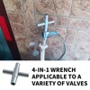 Four-shaft wrench, universally applicable for electric boxes, gas, water and