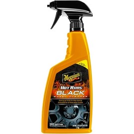 Meguiar's Hot Rims Black Wheel Cleaner, Deep Foaming Gel Specially Formulated to Effectively Clean Matte, Gloss, Satin, and Chrome Black Wheels, 24 Oz Spray Bottle