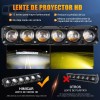2pcs Faros Auxiliares Led Lupa Moto Auto 3 Modos