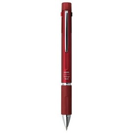 Sakura Crepas GB4M1004#519 Multifunction Pen, Ball Sign 4*1, 0.4mm Ballpoint Pen & 0.5mm Mechanical Pencil, Metallic Red
