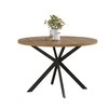 ChooChoo 47.2 Inch Round Dining Table for 4, Farmhouse Wood