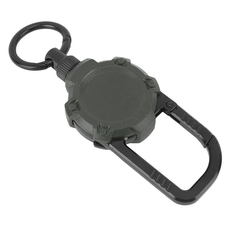 Magnetic Retractable Keychain Stainless Steel Wire Easy Pull Buckle Carabiner