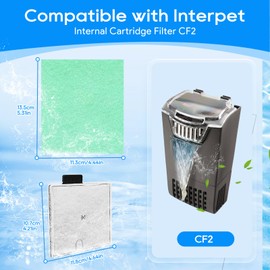 Haliya CF2 Filter Service Pack 3 Month – 3+3pc Replacement Kit Compatible with Interpet Filter – Fish Tank Filter Cartridges – Aquarium Filters for CF2 Systems – Compatible with Interpet CF2