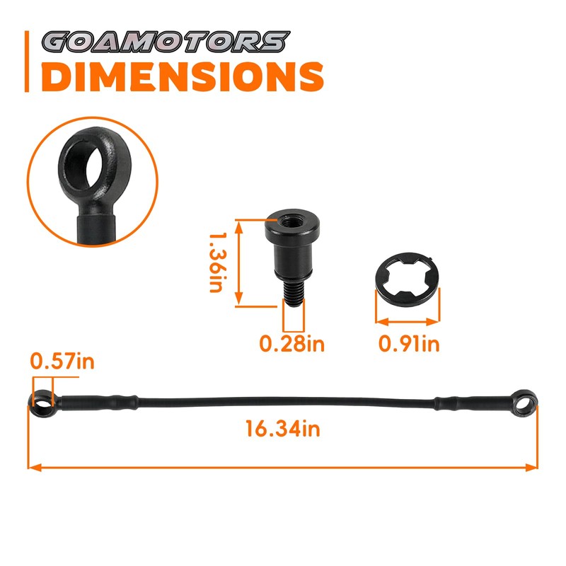 GoaMotors 74867SJCA00 Tailgate Cable Compatible with Honda Ridgeline 2006-2014