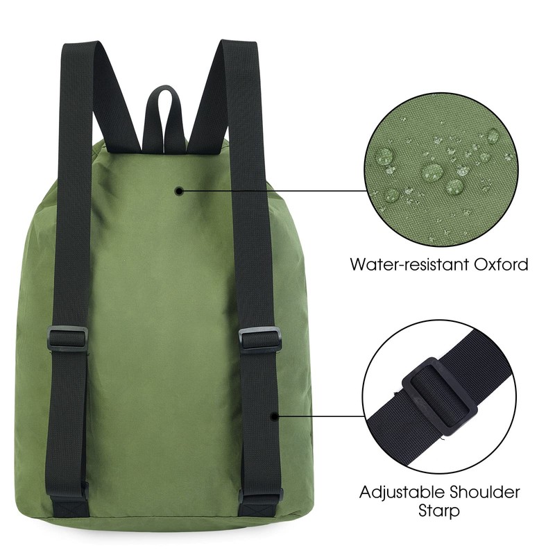 WANDF Swim Bag Mesh Drawstring Backpack Beach Backpack for Swimming,