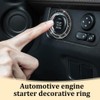 RGOAANC Crystal Rhinestone Engine Start Stop Decoration Ring, Push Button