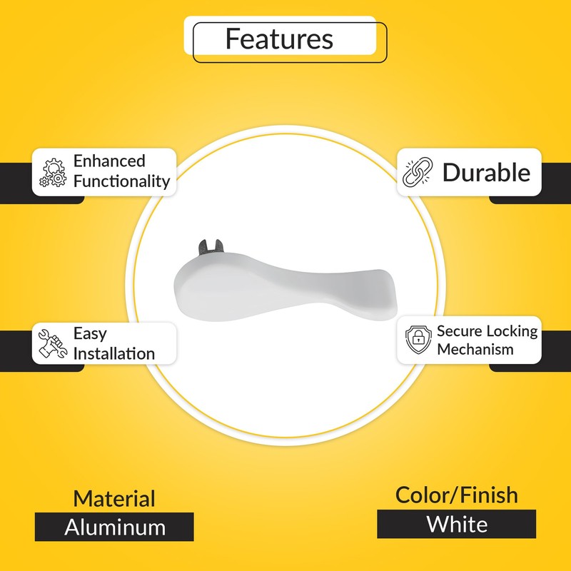 Brixwell Patio Door Handle Thumbturn Kit Full Tail, Aluminum Material,