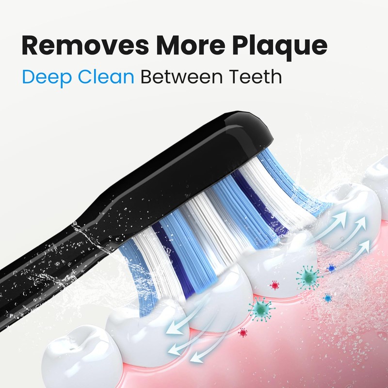 Marlincare Replacement Electric Toothbrush Heads, 4 Pack for One Year
