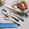 Moxinox 20-Piece Black Gold and Silverware Set, 18/0 Stainless Steel