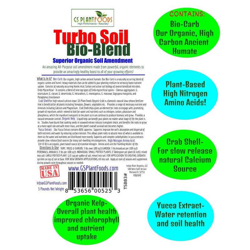 Turbo Soil Bio-Blend, Superior Organic Soil Amendment