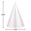 Trendware Iridescent Party Hats, 24 Count
