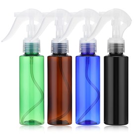 YUXIANLB 4Pcs Spray Bottles, Colorful Plastic Spray Bottles, Empty Spray Bottle, 100ml Adjustable Spray Bottle for Cleaning Solutions, Plants, Pet, Essential Oils, Hair, Cooking