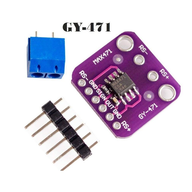 Hailege 2pcs MAX471 Current Sensor 3A Current Detection Sensor Power