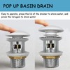 Antfly Pop-Up Drain Set for Ceramic Sink with Overflow, Drain