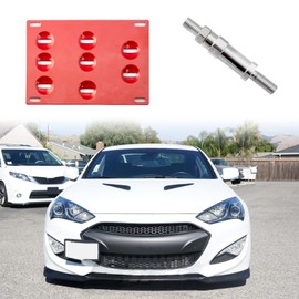 Xotic Tech Tow Hook License Plate Bumper Screw On Mount Bracket Compatible with Honda S2000 AP1 AP2 FIT or Acura TL(Red)