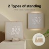 mooas Wooden Frame LED Silent Wall Clock with Remote, Backlit