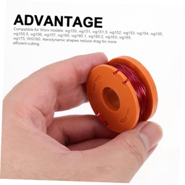 BESPORTBLE 12-Piece Trimmer Line Replacement for Electric Grass Eater String Trimmer 0.065 Inch with Lids Suitable for Lawn Care and Gardening