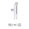 Volteck CIN-4020, Cinchos plásticos 20 cmcolor natural, tensión 40 lb