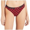 Emporio Armani Women's Tartan Christmas Cotton 2-Pack Brasilian Brief, Vichy
