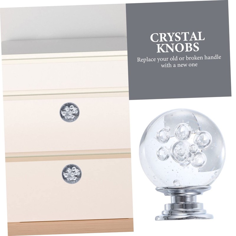 COHEALI 10pcs Crystal Drawer Handles Elegant Knobs for Cabinets and