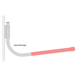 Gedotec Wall Hook, Garage Metal Workshop Hook for Screwing On, Heavy Duty Device Holder, 150 x 210 mm, Load Capacity 50 kg, Wall Mounting Hooks for Ladders and Devices, Set of 6, silver