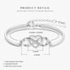 LAXPICOL Silver Bracelet for Women,Hypoallergenicity Infinity Bracelet For Women, Adjustable