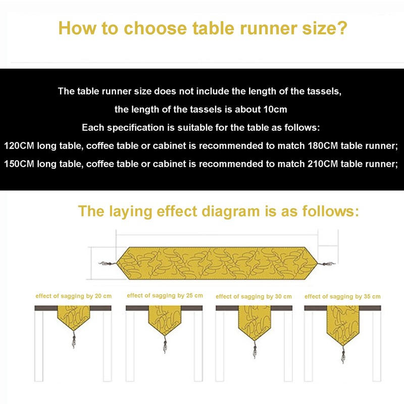 51buyoutgo Black Table Runner, Dining Coffee Table Runners UK Centre,