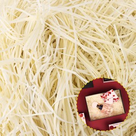 DAJAVE Filling Material Gift 500 g White Shredded Paper for Gift Box, Filling Material for Packages Raffia Shredded Paper Festival Gift Decoration (White)
