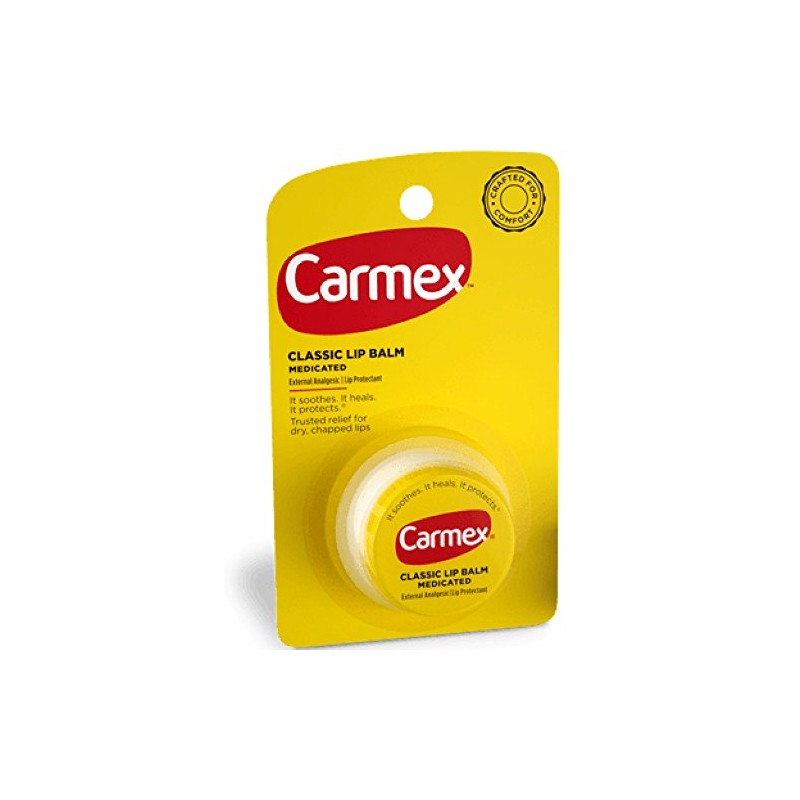 Carmex Bálsamo labial clásico medicado, 0.25 onzas (paquete de 48)
