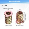 M METERXITY 20-Pack Threaded Inserts for Wood, M5x15mm Hex Drive