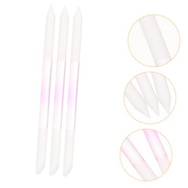 FRCOLOR 3pcs Manicure Glass Nail File Double-ended Nail File Manicure Tools Glass Salon Supplies