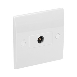 Cyber Online Sales LTD Coaxial Socket Connector, 1 Gang, RCA Male to Female, White