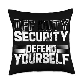 Security Shirts For Men Security Camera Saying Defend Yourself Throw Pillow, 18x18, Multicolor