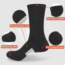 srclo Womens 5 Pairs Walking Hiking Breathable Cushioned Socks, Ladies Anti Blister Casual Crew Socks,Outdoor Multipack Performance Athletic Socks