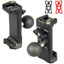 DEKEENSTAR Aluminum 1"(25mm) Ball Mount Phone Holder Compatible with RAM mounts B size1 Inch Ball Double Socket Arm, Dual Protection Motorcycle Bike Handlebar Car Phone Holder with 1 Inch Ball