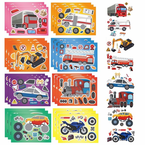 TIAMECH Make Your Own Vehicle Stickers - 24 Sheets Truck