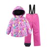 Hiheart Girls Winter Ski Jacket and Pants Set Winter 2-Piece