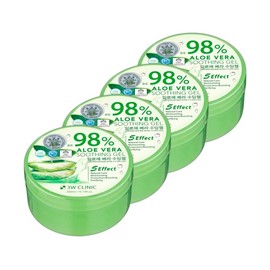 Three W Clinic 3W Smooth Skin Daily Dry Skin Large Capacity Body Lotion Aloe Vera Soothing Gel 300ml 4pcs / 3W 매끈한피부 데일리 건조피부 대용량 바디로션 알로에베라 수딩젤 300ml 4개
