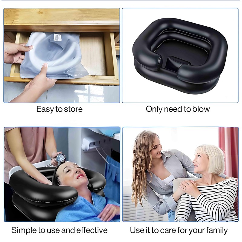 Inflatable Shampoo Basin - Portable Hair Washing Tray for Disabled,