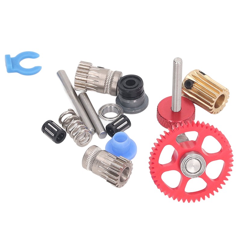 Dual Gear Assembly Kit Upgrade Extruder Red Wheel Kit 3D