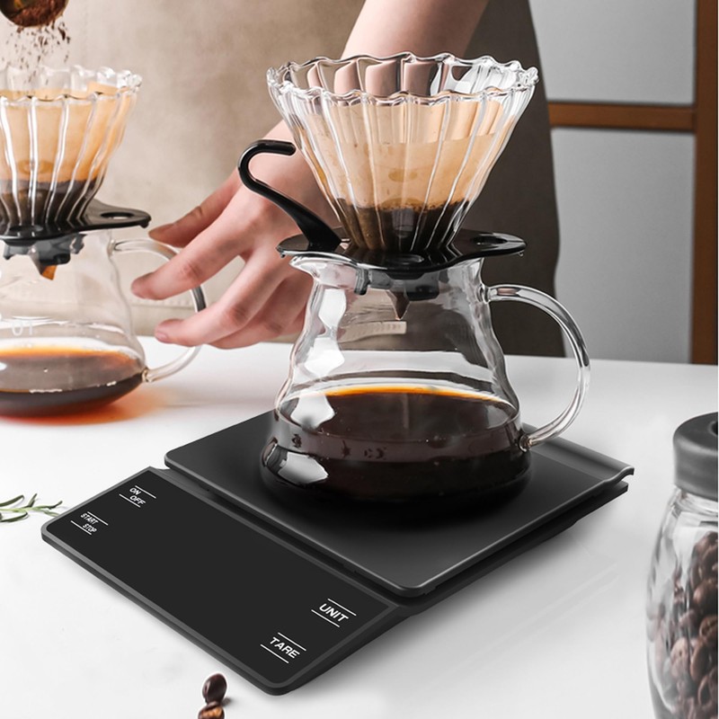NKOVE Digital Coffee Scale with Timer 3kg/0.1g High Precision Espresso
