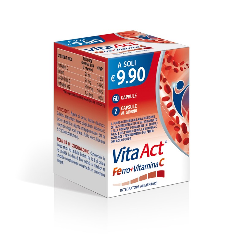 Vita Act Ferro + Vitamina C, Integratore Alimentare a base