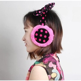 땡땡이 리본 머리띠겸용 귀마개/겨울용품 방한 귀덮개 Polka Dot Ribbon Headband and Ear Muffs / Winter Ear Warmers