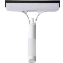 3 in 1 Window Cleaning Scraper, 2025 New Squeegee for Shower Glass, 3 in 1 Spray Function for Glass Doors for Windows Glass, Mirrors Scraper, Brush. All-Purpose Window Cleaner Tool:_white