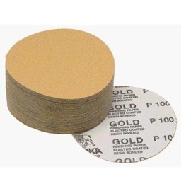 Mirka 23-352-400 Gold 8 in. PSA Sanding Disc 400 Grit, Qty. 50
